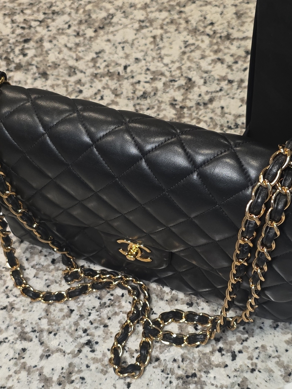 Chanel Quilted Classic Flap Bag in Black with Gold Chain - Picture 9 of 16